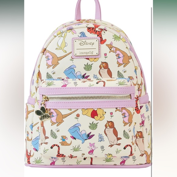 loungefly | winnie the pooh and friends pink ivory mini backpack - Picture 11 of 11